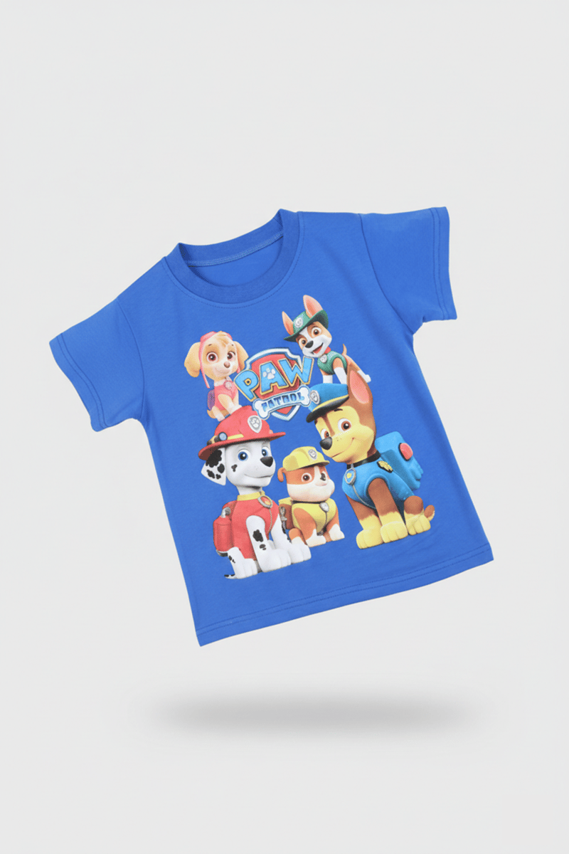 Stylish Paw Patrol Printed T-Shirt In Blue Stylish Paw Patrol Printed T-Shirt In Blue
