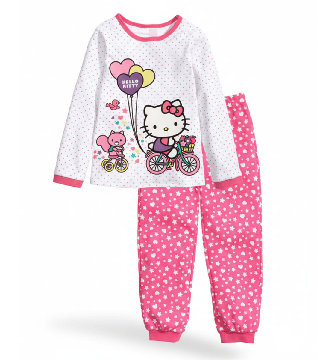 Hello Kitty Printed Pink T-Shirt Set