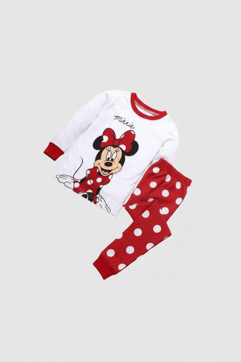 Mini Mouse Printed Red And White T-Shirt Set Mini Mouse Printed Red And White T-Shirt Set