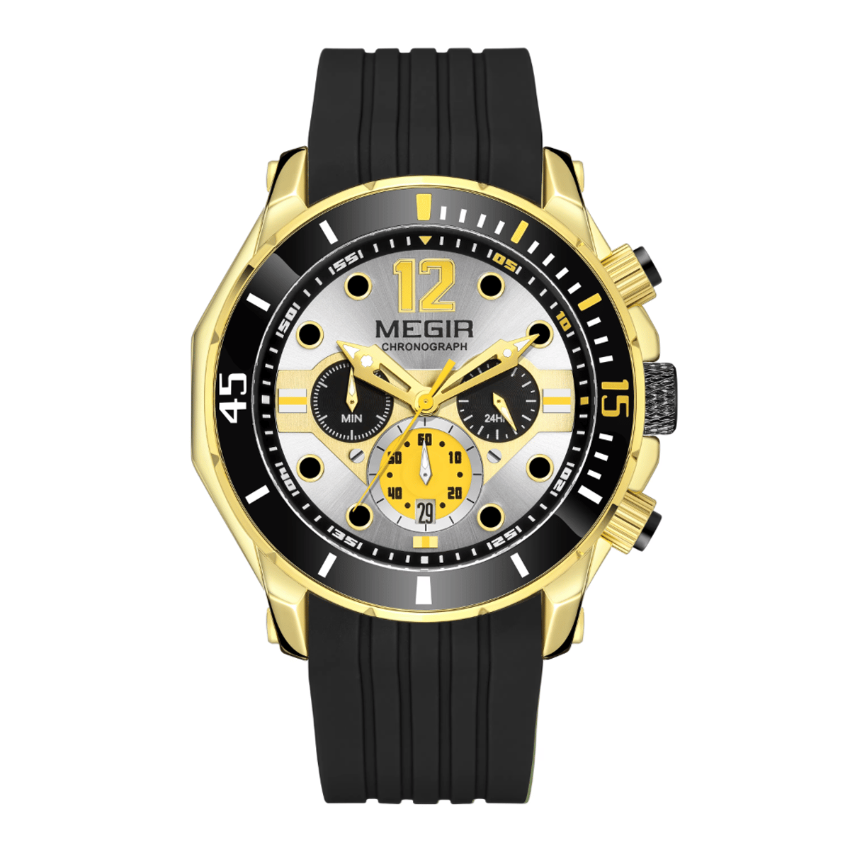 Luxury Military Sports Quartz Chronograph Waterproof Men's Watch Megir - Men's Dress Watches