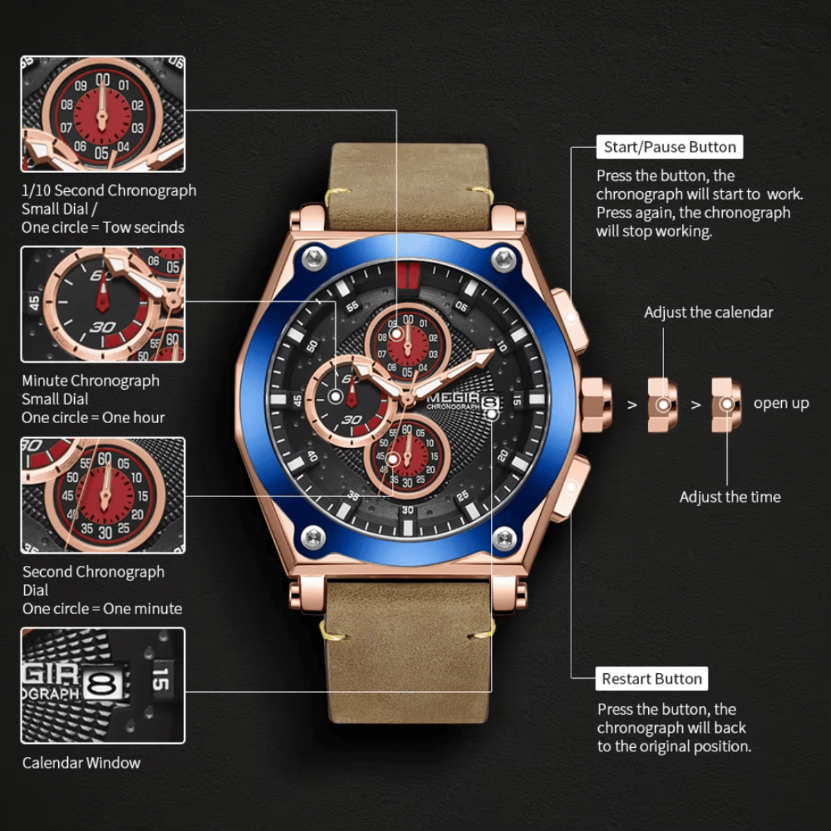 Megir - Men's Dress Watches 5