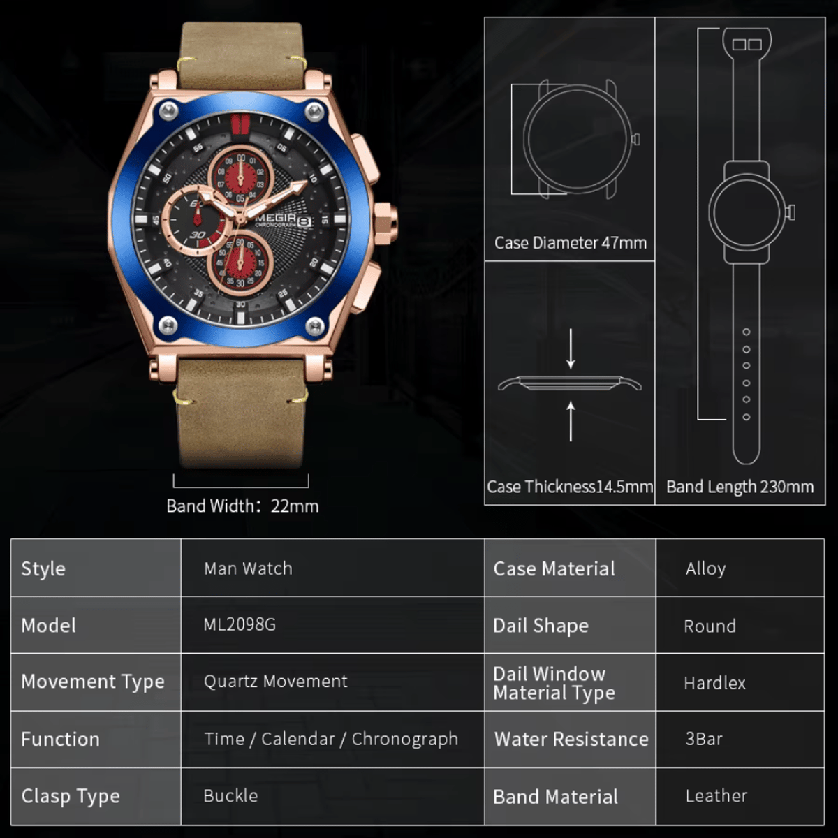 Megir - Men's Dress Watches 4