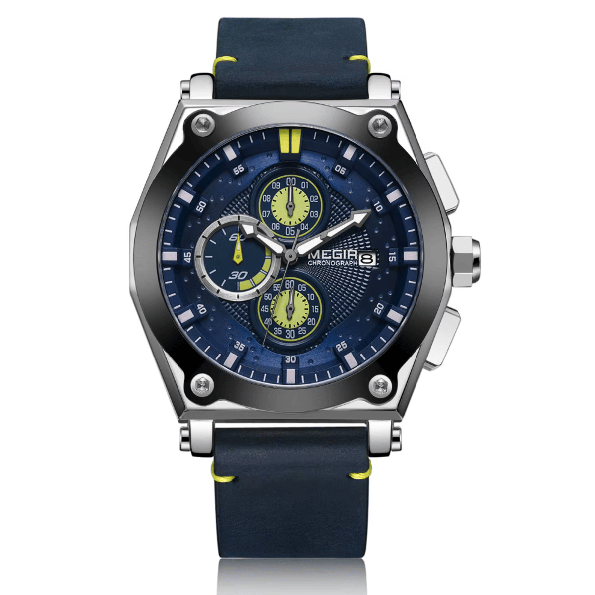 Men's Waterproof Sports Chronograph Quartz Watch with Luminous Features Megir - Men's Dress Watches