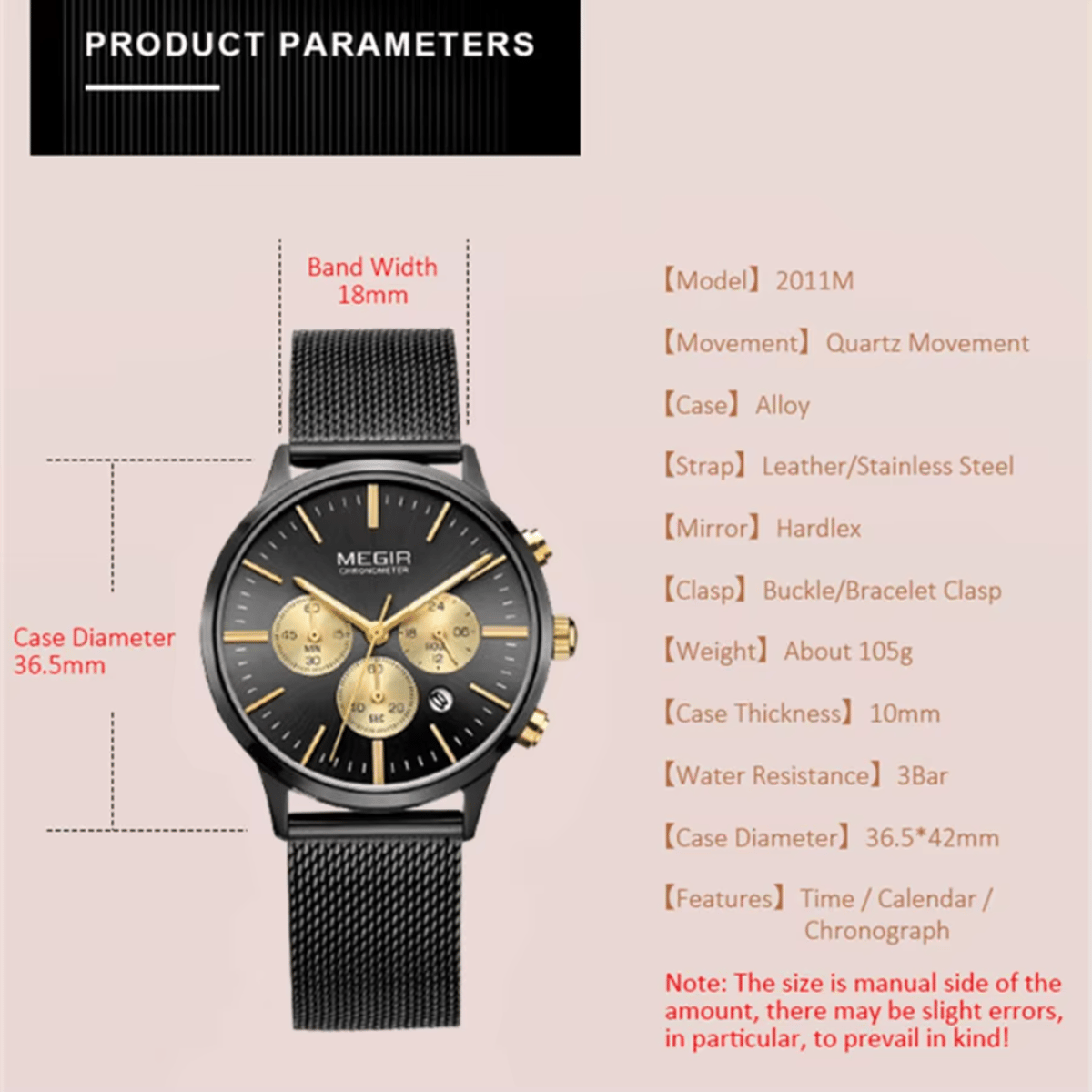 Luxury Women's Stainless Steel Quartz Chronograph Waterproof Wristwatch