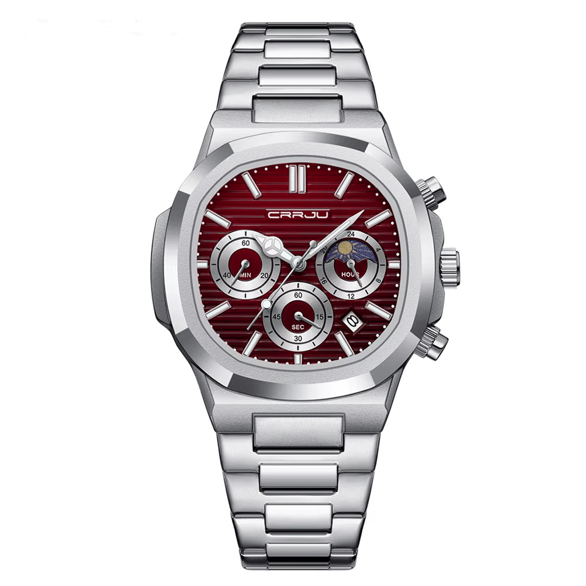 Men's Quartz Chronograph Watch with Stainless Steel Band Men's Quartz Chronograph Watch with Stainless Steel Band