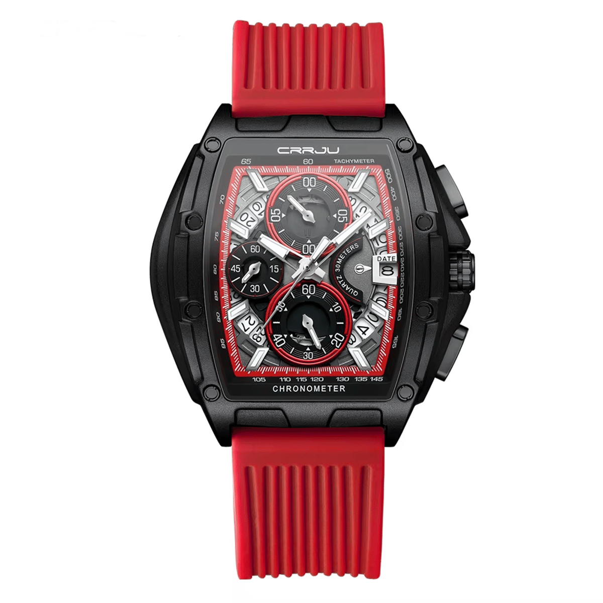 Waterproof Quartz Sport Watch with Chronograph Features For Men