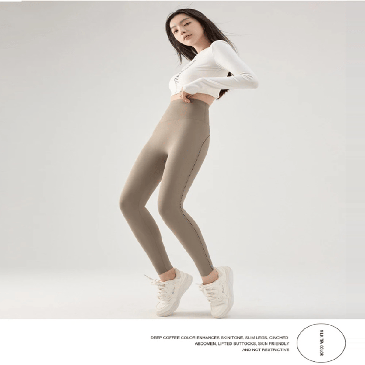 Reflective High Waist Leggings for Fitness and Night Running Reflective High Waist Leggings for Fitness and Night Running