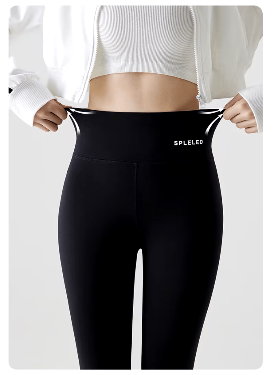 High-Waist Seamless Sharkskin Leggings for Women's Fitness & Sports