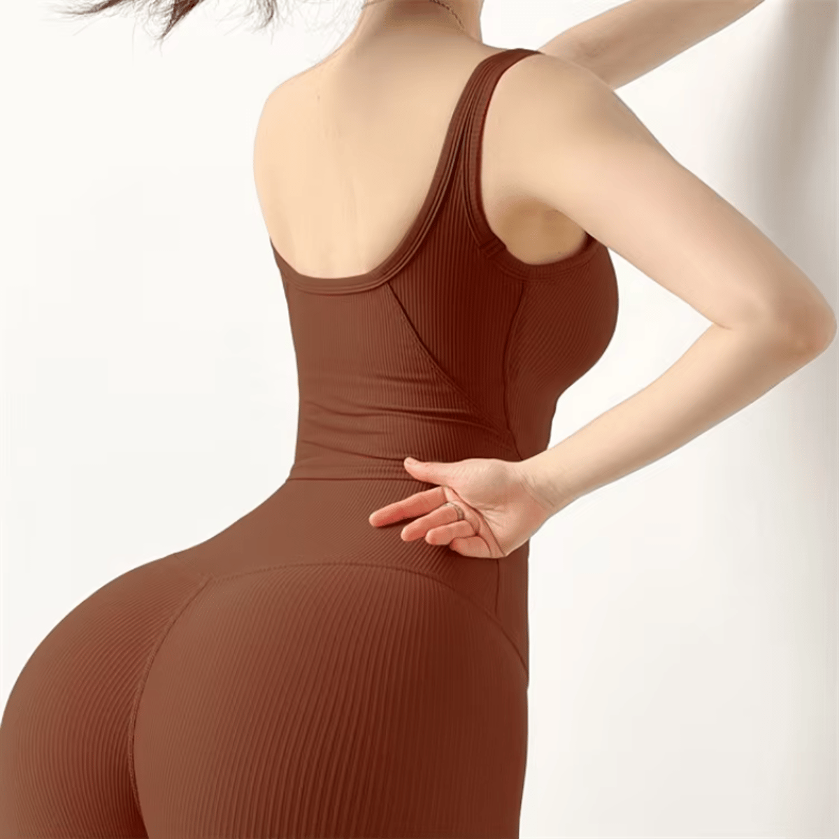 Ribbed Sports Bra with High Elasticity and Breathable Design Soisou - Women's Sports Bra 2