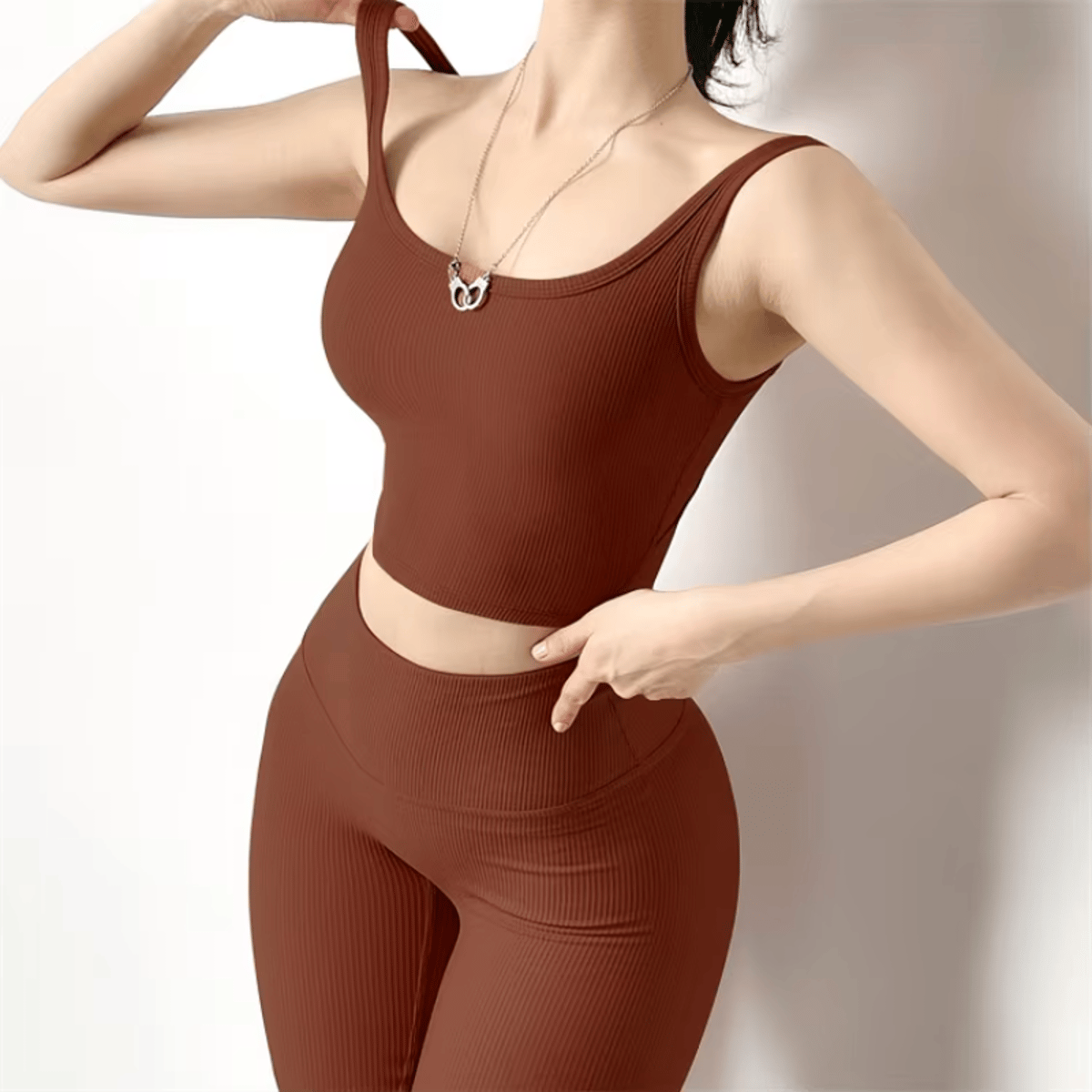 Ribbed Sports Bra with High Elasticity and Breathable Design Soisou - Women's Sports Bra 7