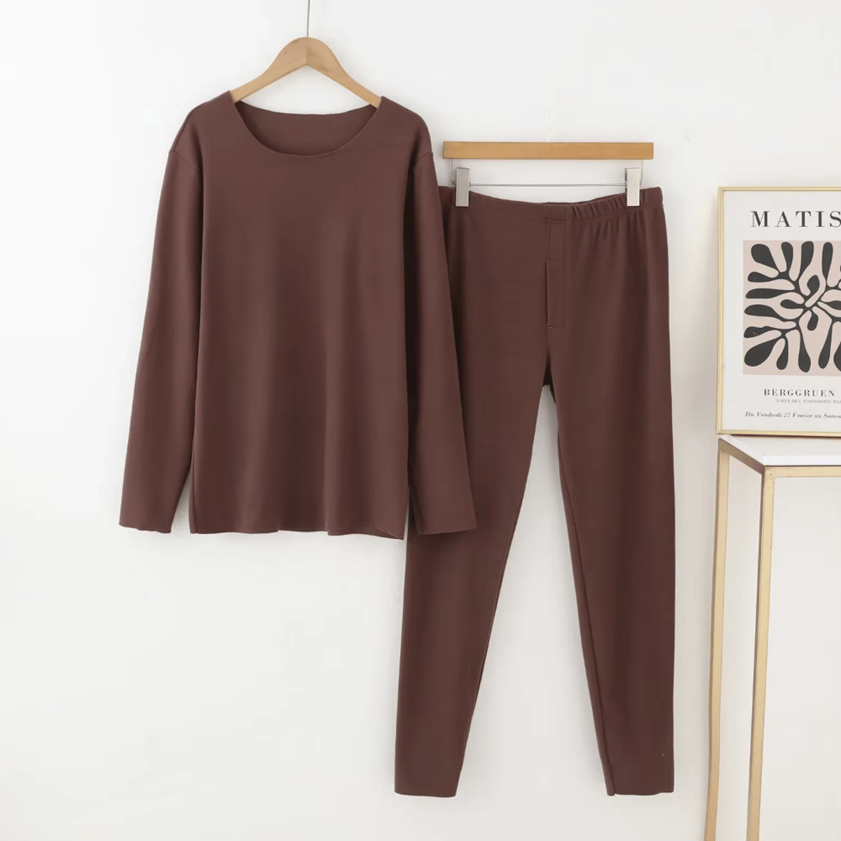 Men's Cozy Velvet Pajama Set – Long Sleeve & Pants