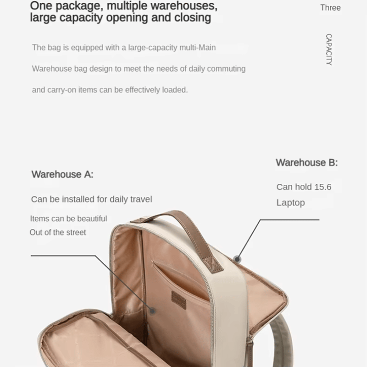 Stylish Waterproof Nylon Backpack for Women with Laptop Compartment Golf - Women's Backpacks 2