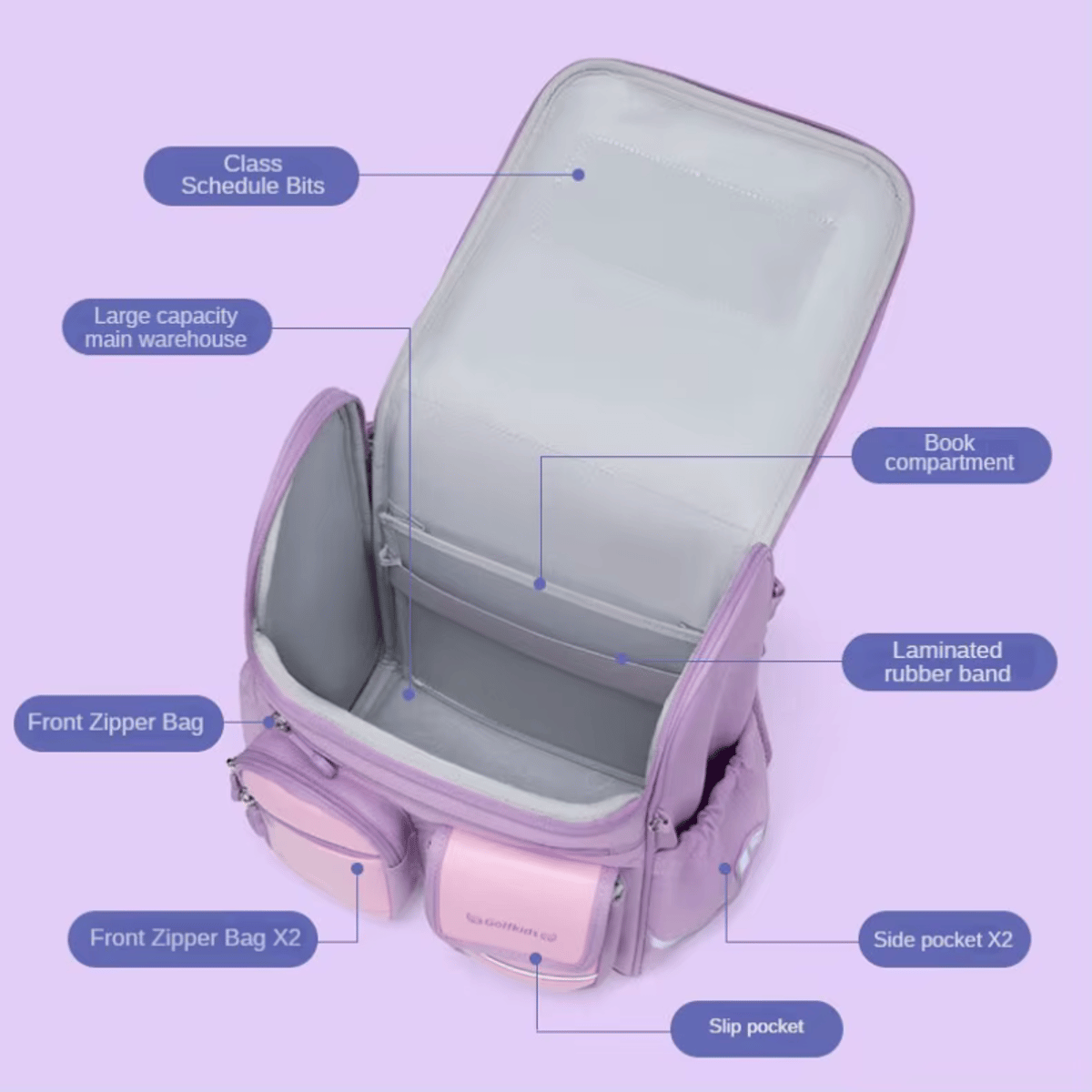 Durable and Comfortable School Backpack for Kids, Large Capacity