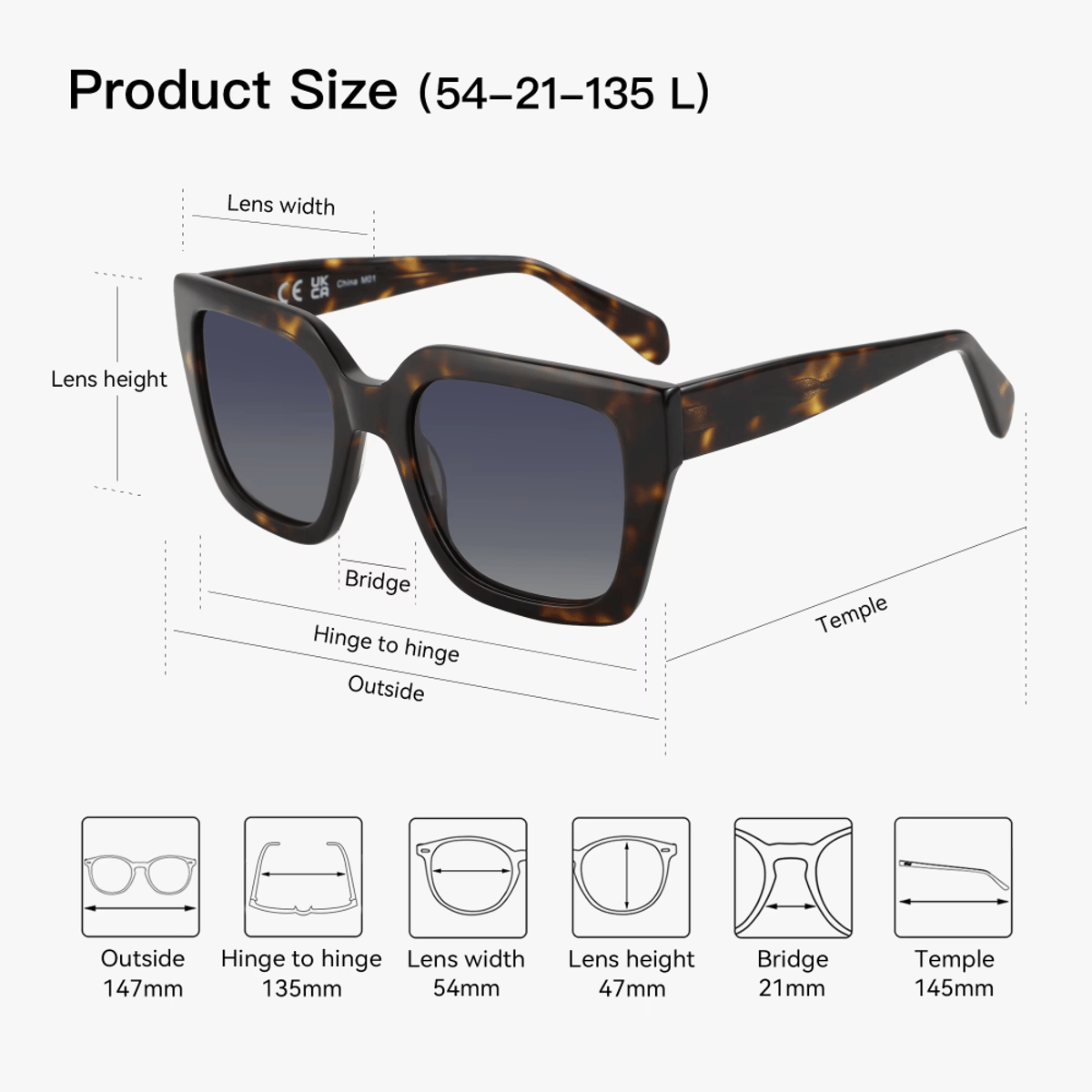 Stylish Polarized Square Sunglasses for Ultimate UV Protection Zenottic - Women's Square Sunglasses 2