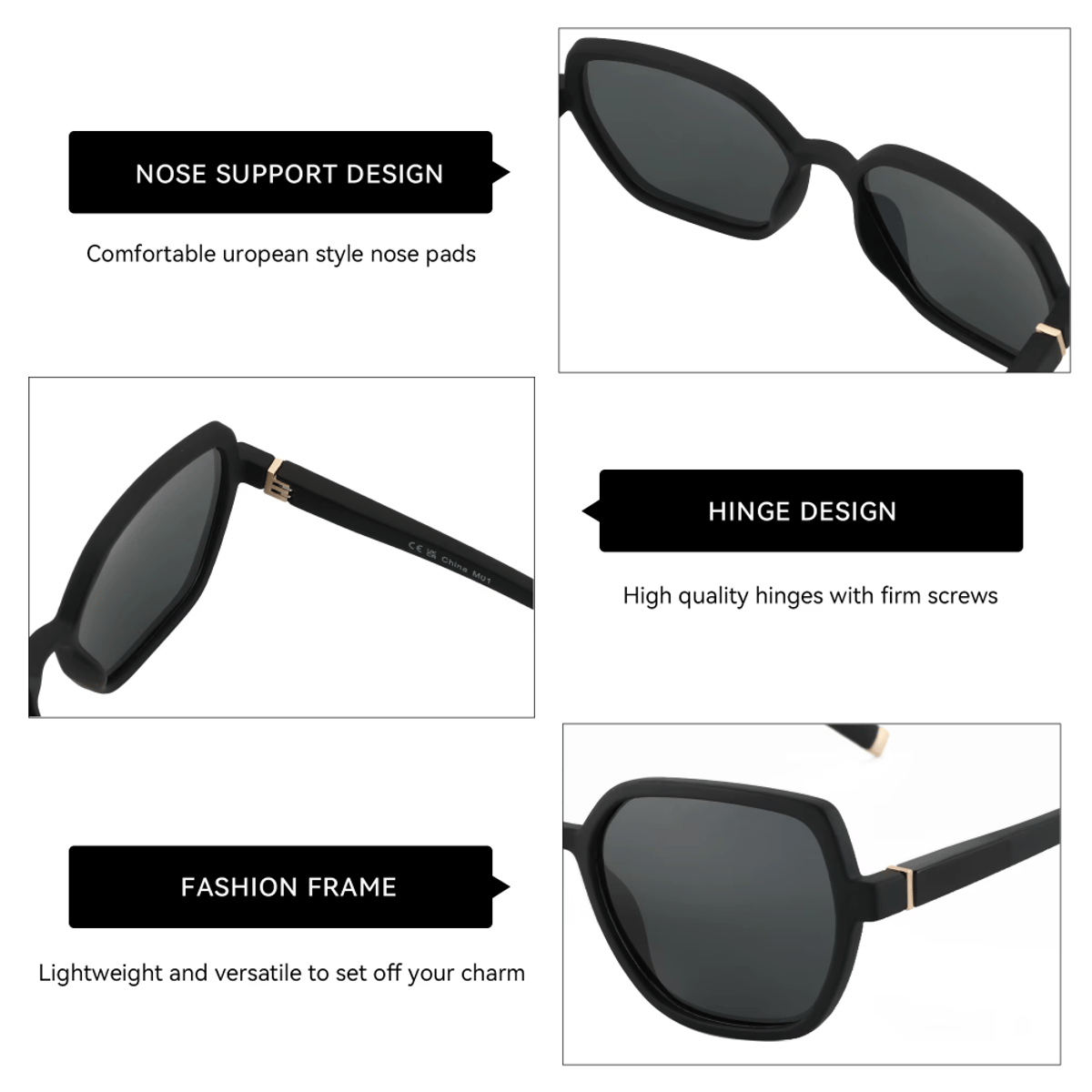 Fashion-Forward Geometry Sunglasses with UV400 Protection for Any Face Zenottic - Women's Square Sunglasses 1