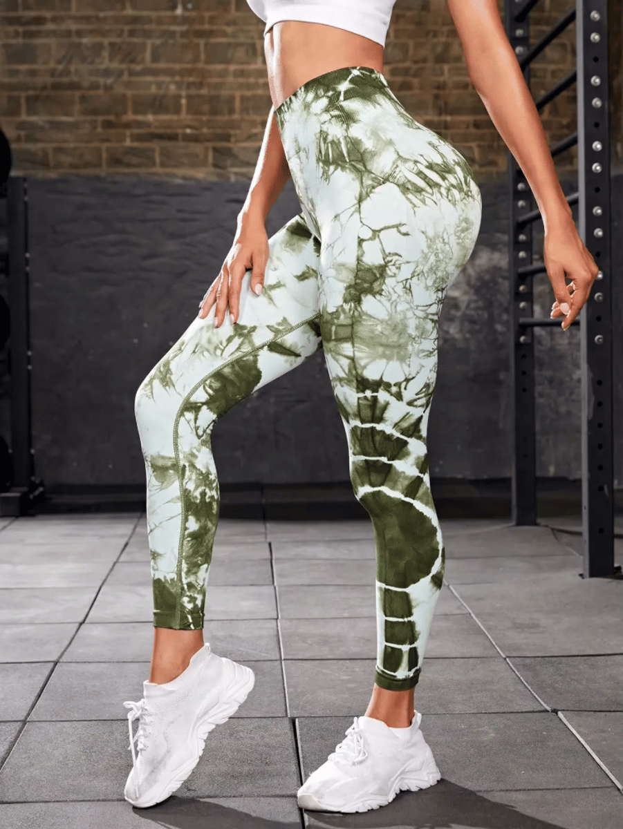 Tie-Dye High-Waist Seamless Fitness Leggings for Women Tie-Dye High-Waist Seamless Fitness Leggings for Women