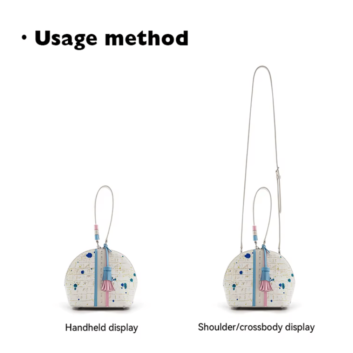 Patchwork Clutch Handbag with Flower Decoration and Zipper Bafelli - Women's Handbags 4