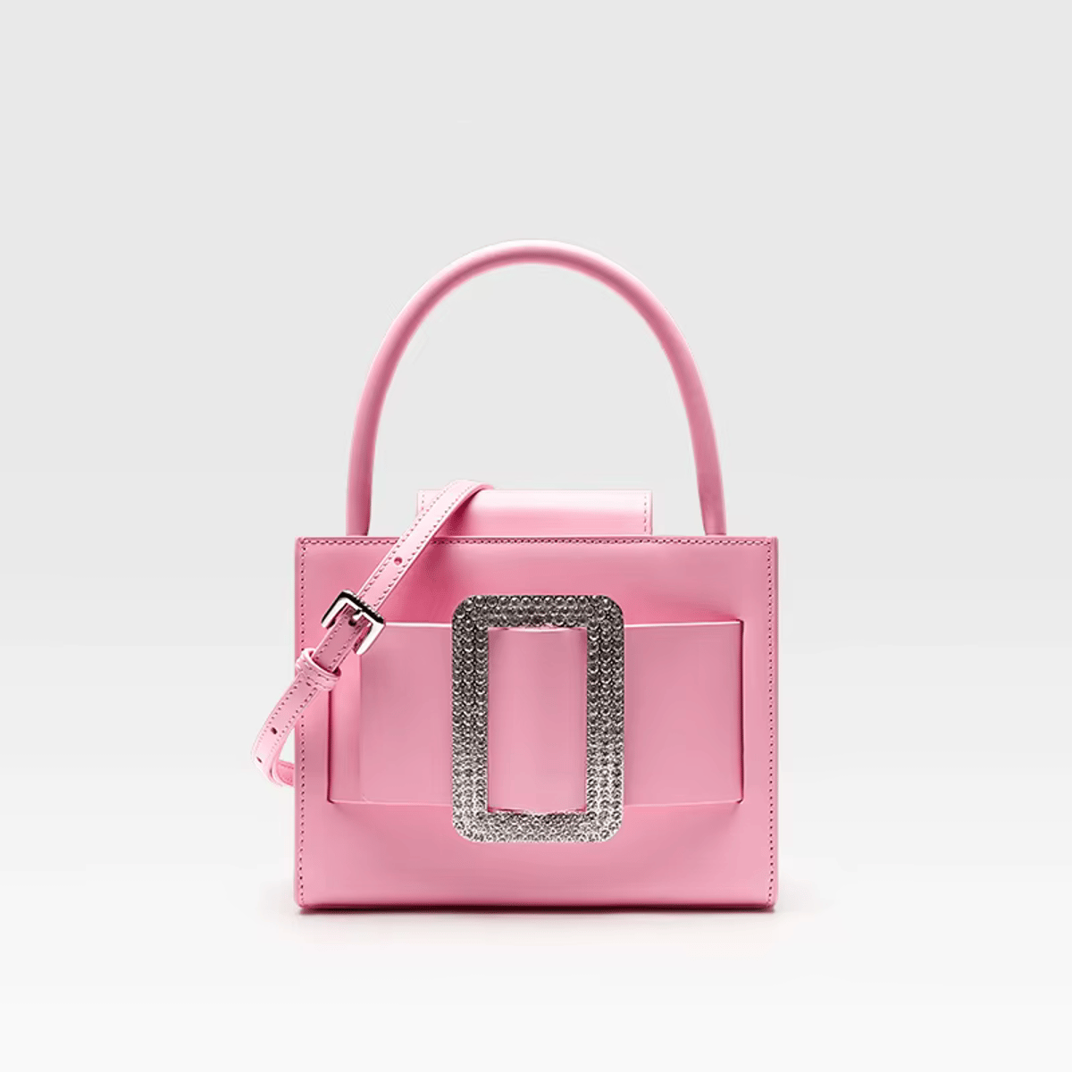 Luxury Handbag with Diamond Accent and Hasp Closure Luxury Handbag with Diamond Accent and Hasp Closure