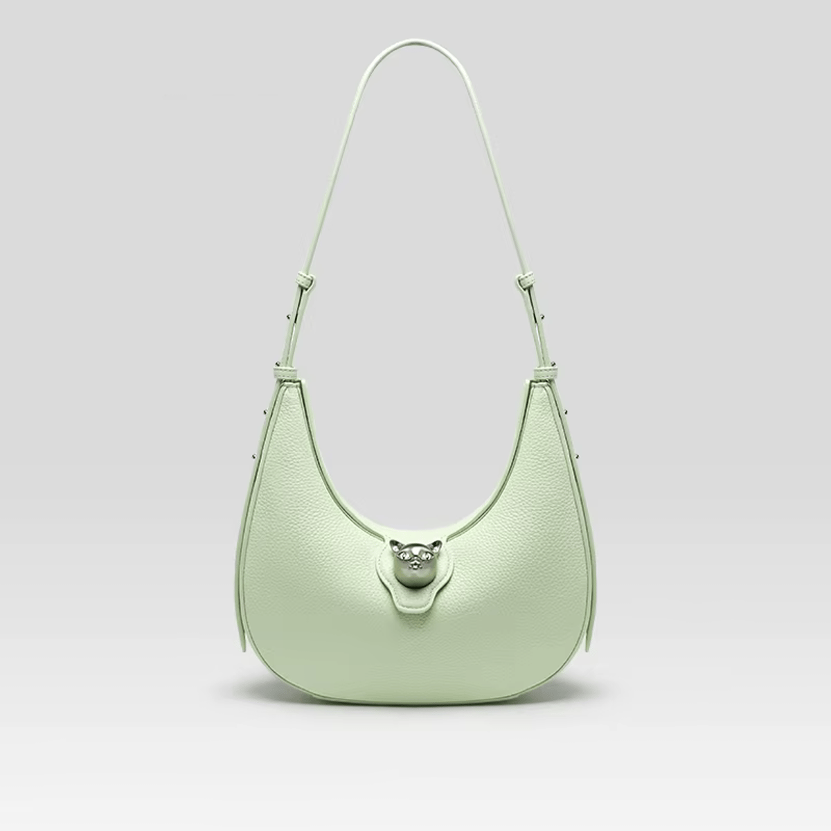 Elegant Luxury Half Moon Leather Shoulder Tote with Secure Lock Closure Bafelli - Women's Shoulder Bags