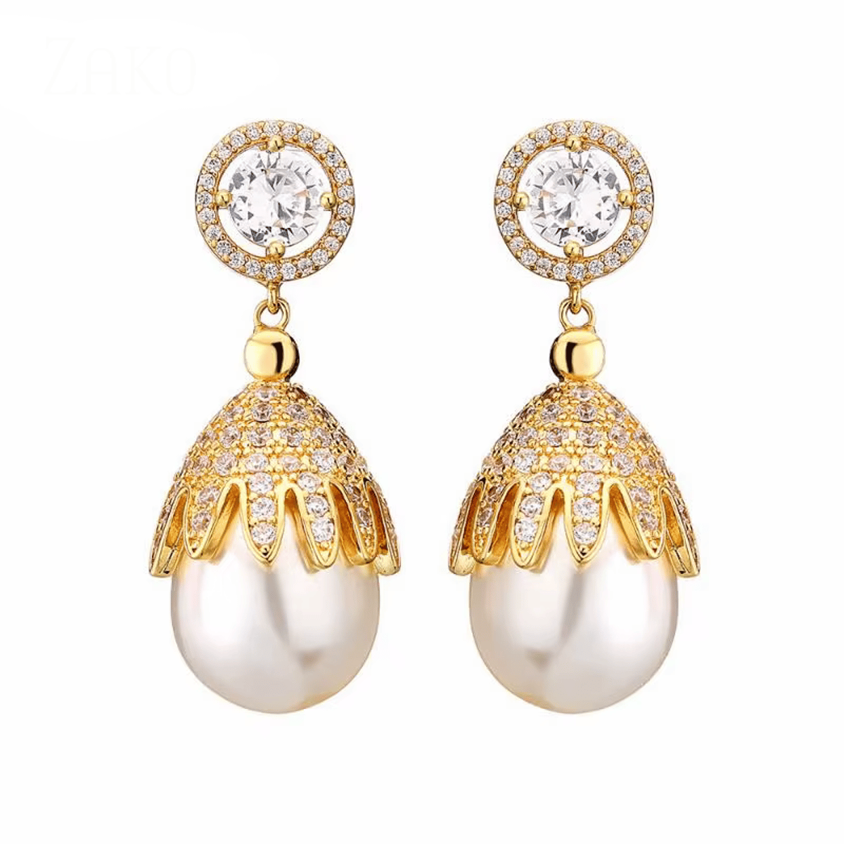 Exquisite Wind Chime Flower Pearl Drop Earrings for Women Exquisite Wind Chime Flower Pearl Drop Earrings for Women
