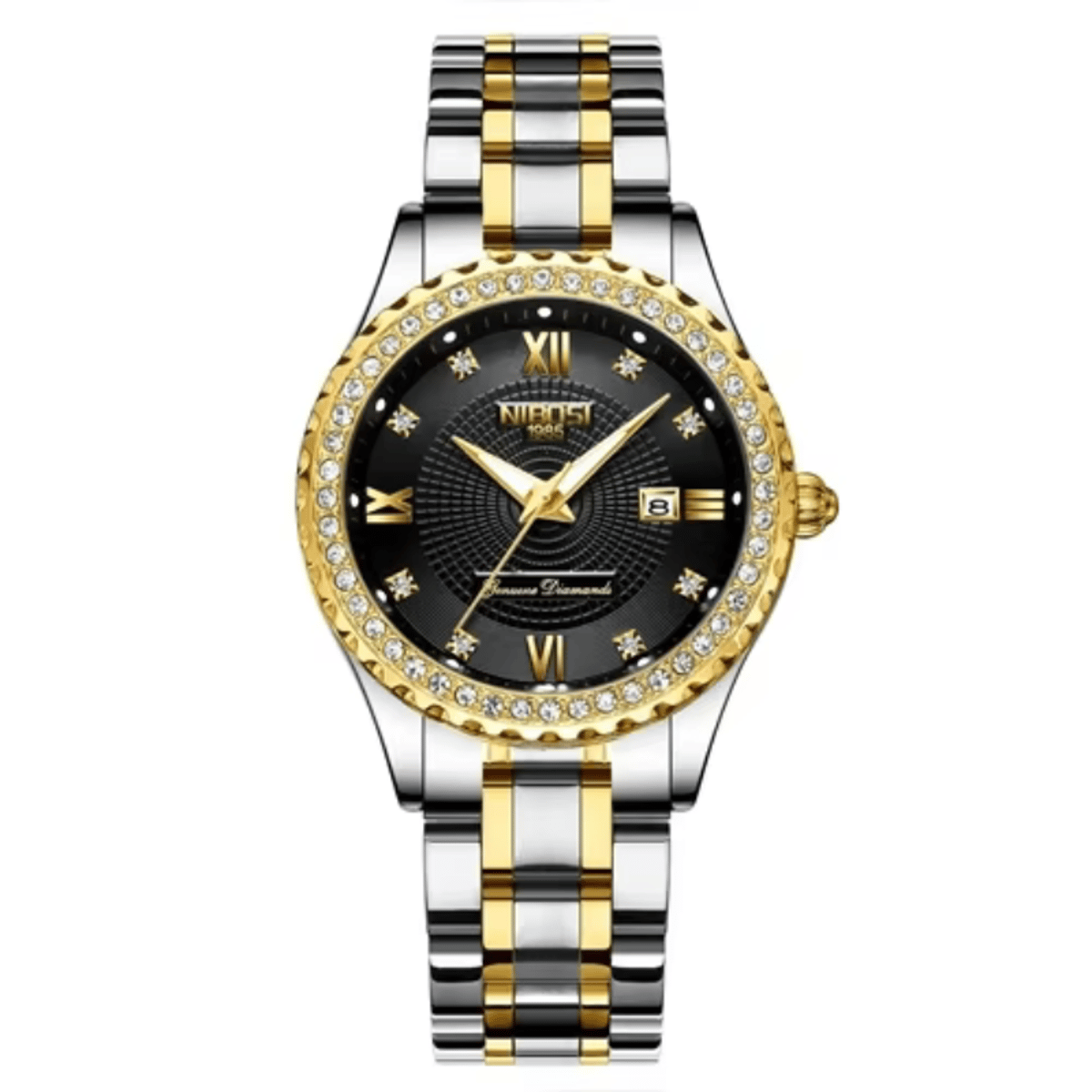 Elegant Stainless Steel Women's Quartz Watch with Date Function
