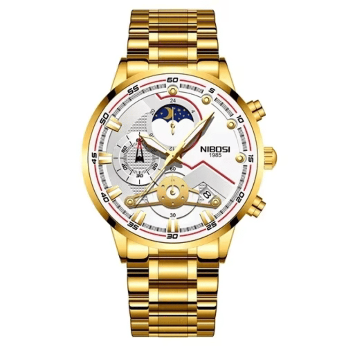 Timeless Men's Chronograph Watch with Elegant Stainless Steel Design