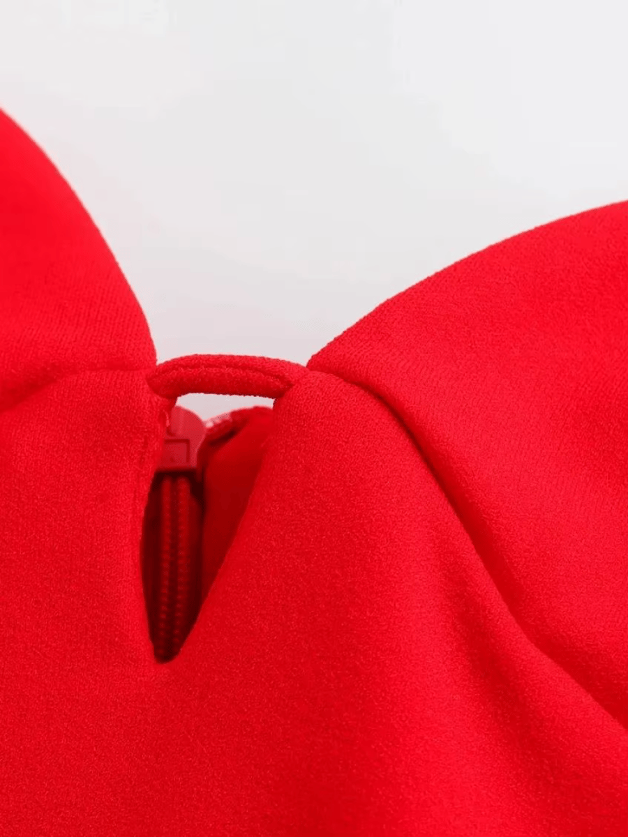 Elegant Strappy Sweetheart Neck Midi Dress for Women Elegant Strappy Sweetheart Neck Midi Dress for Women