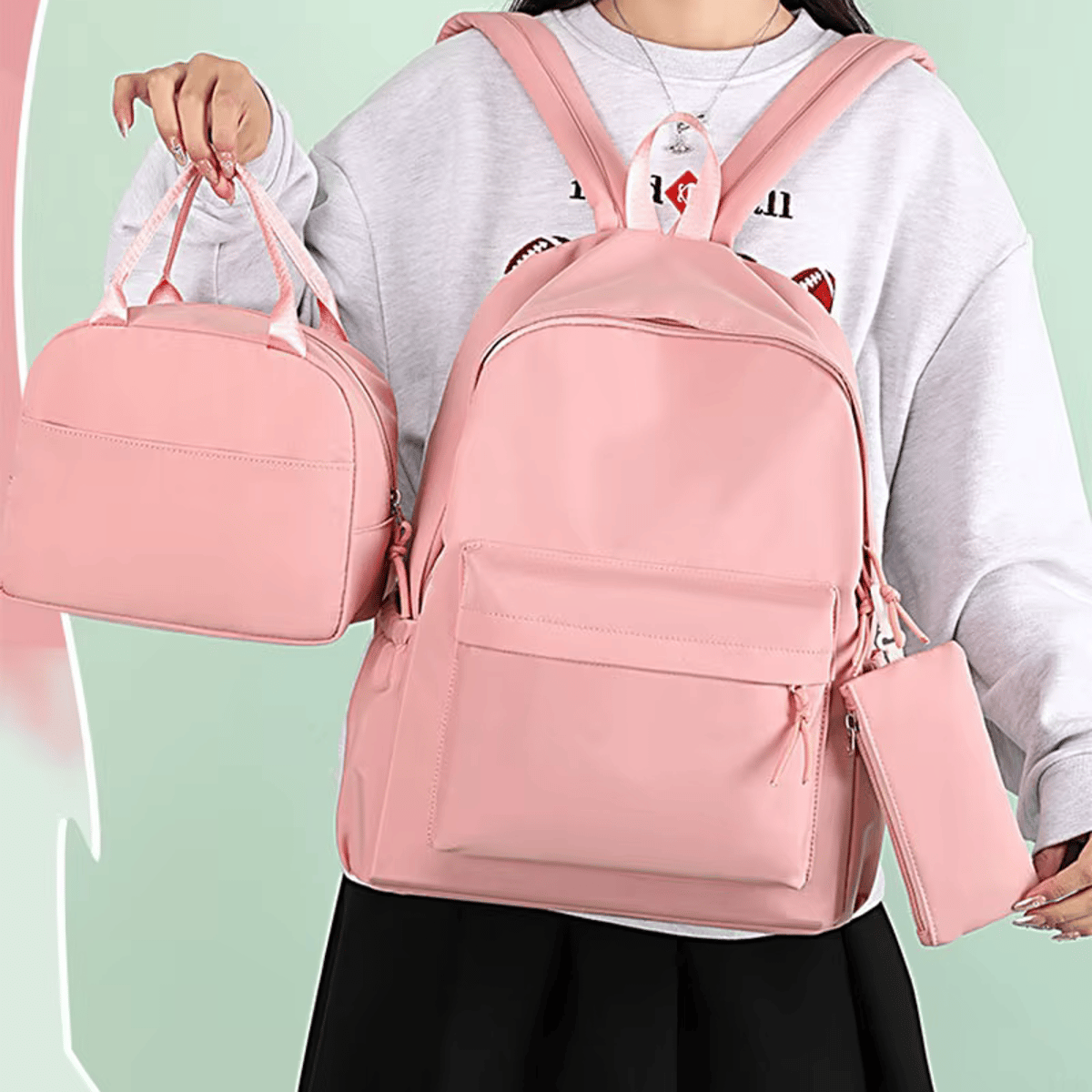 Cute Badtz Maru 3-Piece Backpack Set with Lunch Bag