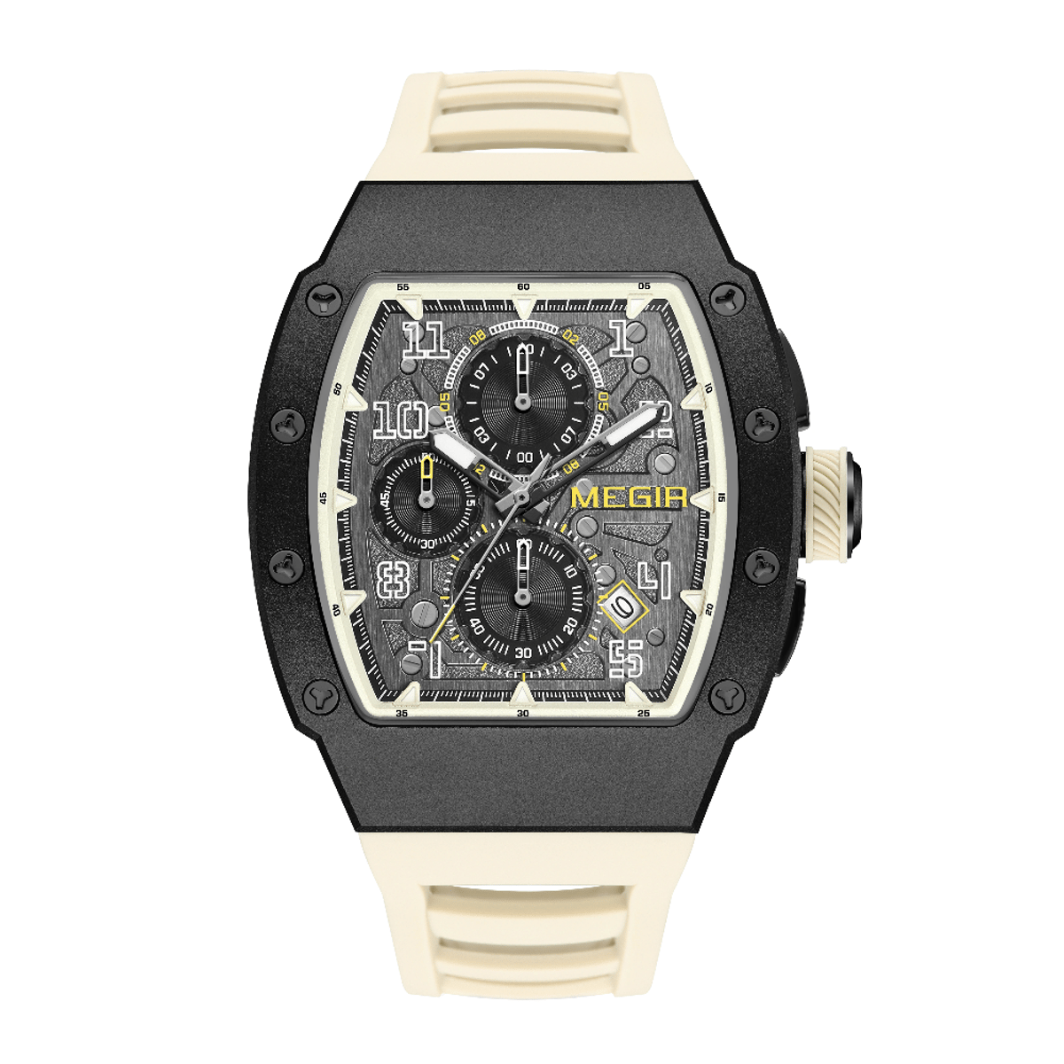 Luxury Quartz Sports Watch with Chronograph and Large Dial Luxury Quartz Sports Watch with Chronograph and Large Dial