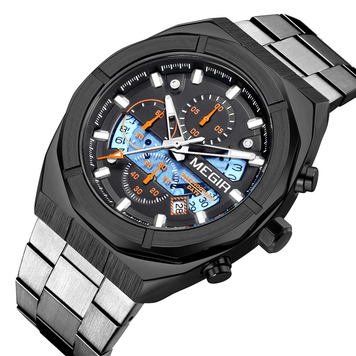 Men's Chronograph Quartz Business Watch with Stainless Steel Strap Men's Chronograph Quartz Business Watch with Stainless Steel Strap