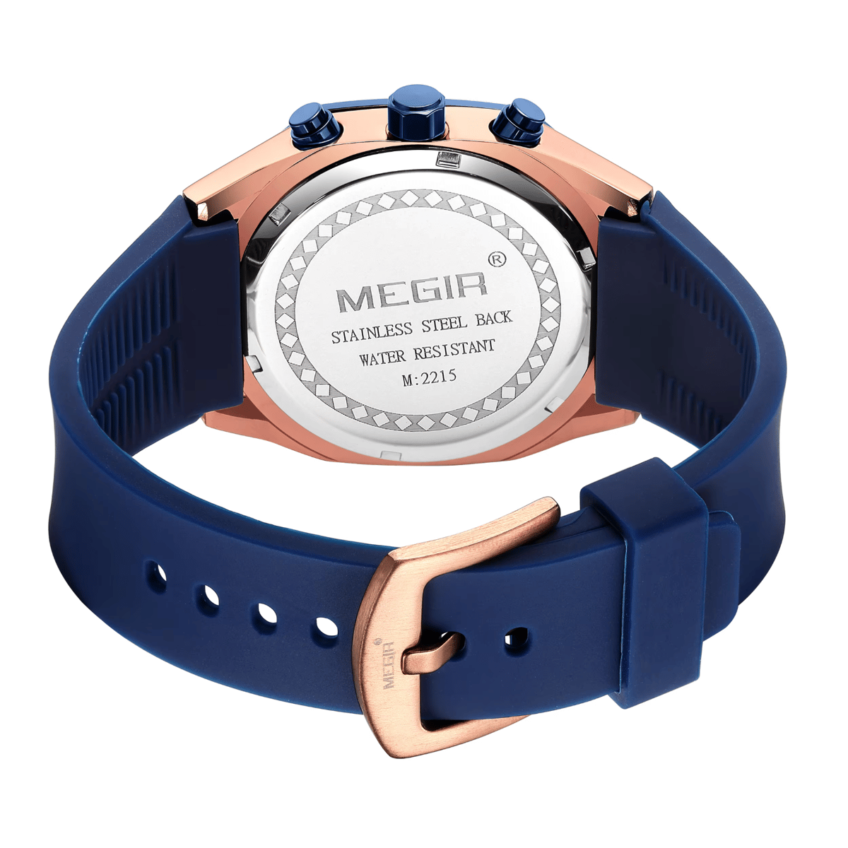 Stylish Chronograph Sport Watch with Silicone Strap for Men Stylish Chronograph Sport Watch with Silicone Strap for Men