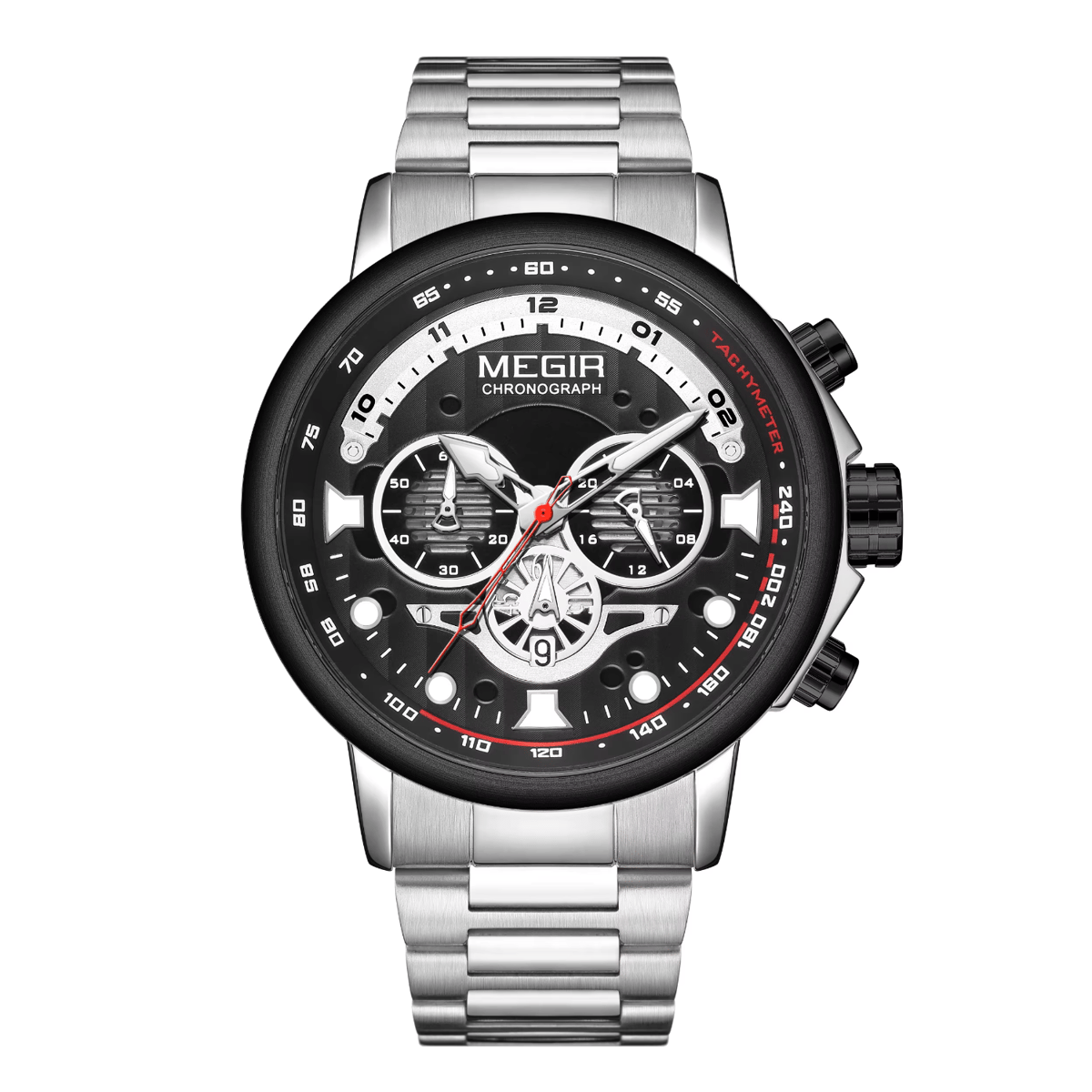 Luxury Men's Military Quartz Chronograph Stainless Steel Wristwatch Luxury Men's Military Quartz Chronograph Stainless Steel Wristwatch
