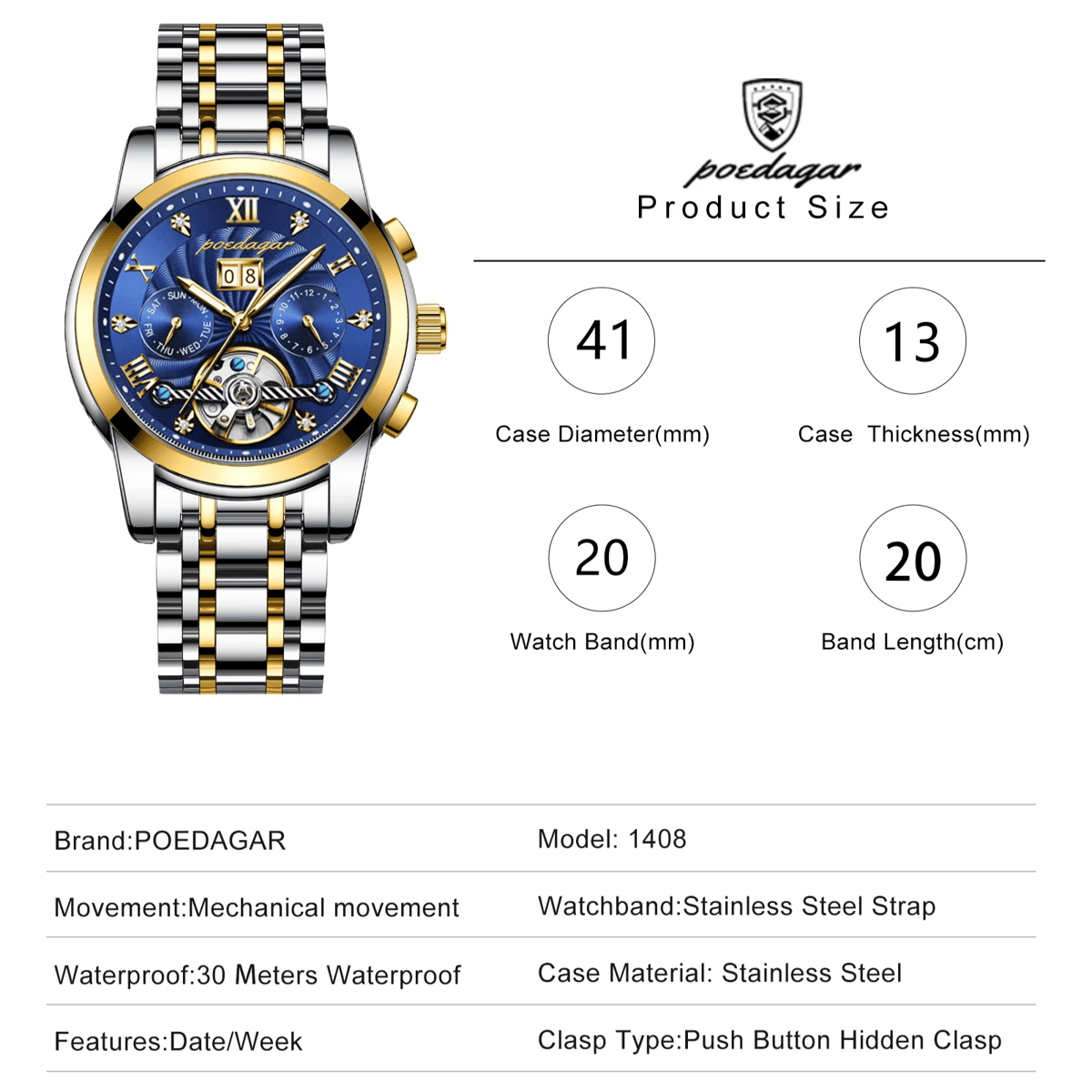 Poedagar - Men's Dress Watches 5