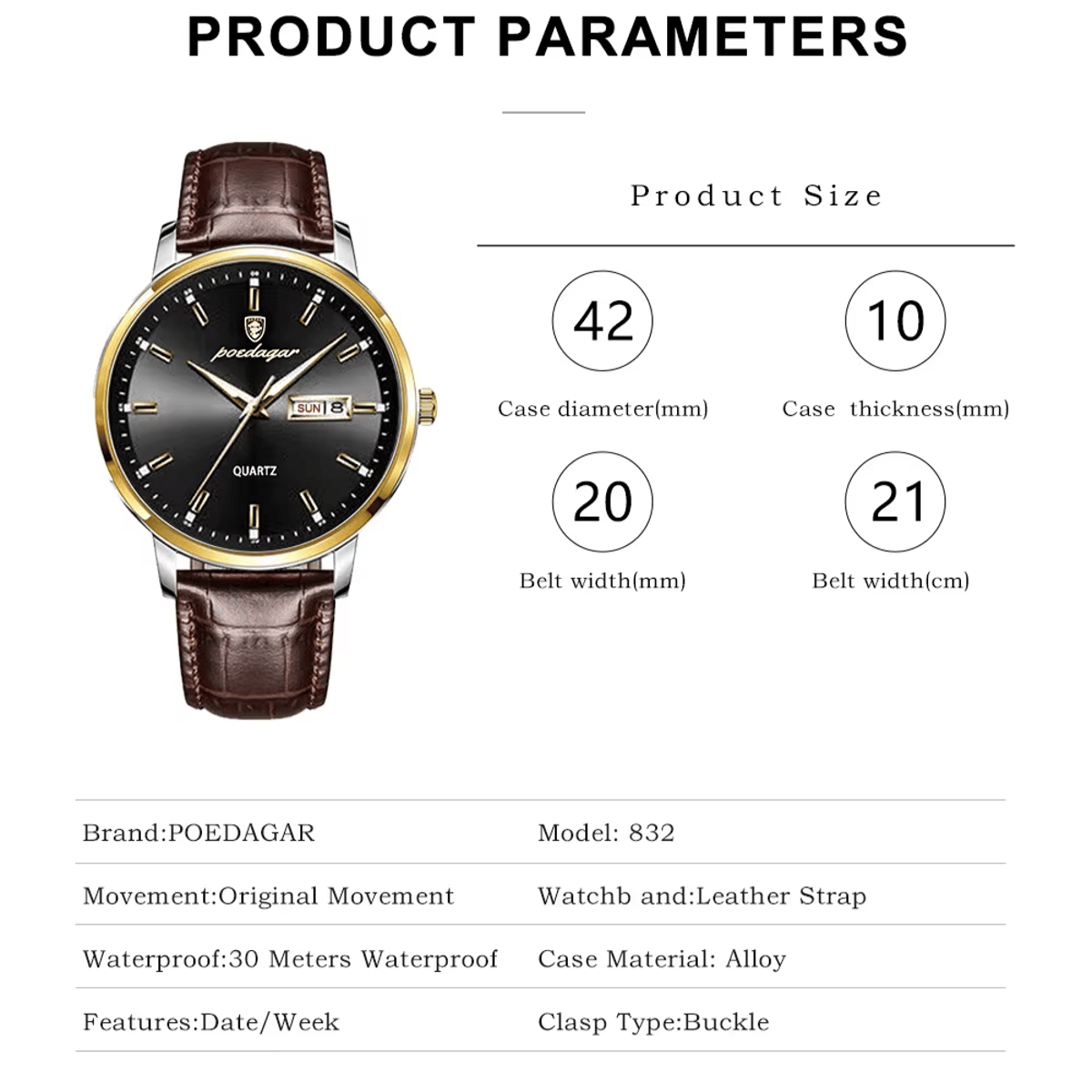 Poedagar - Men's Dress Watches 5