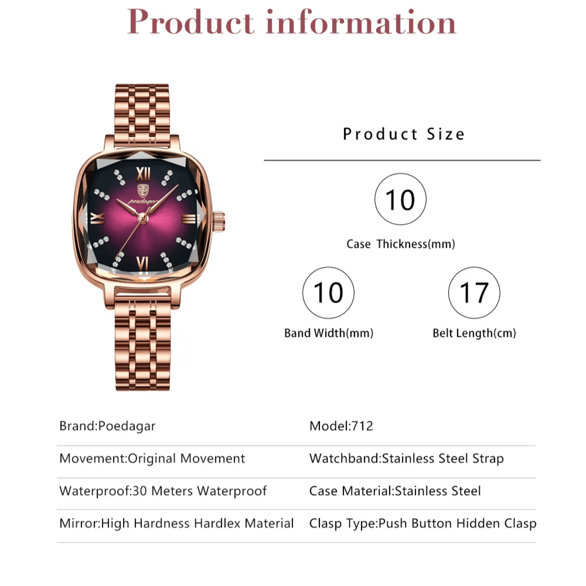 Poedagar - Women's Dress Watches 5