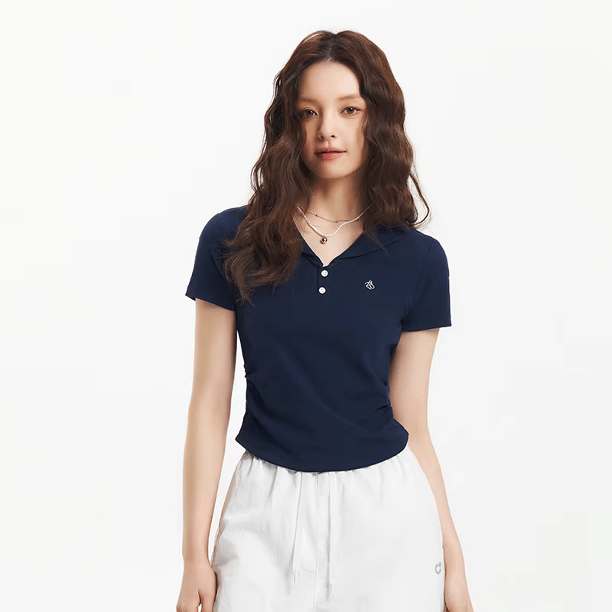 Cropped Slim Fit Polo Shirt with Blazer Collar – Chic Summer Essential Semir - Women's Polo T-Shirts
