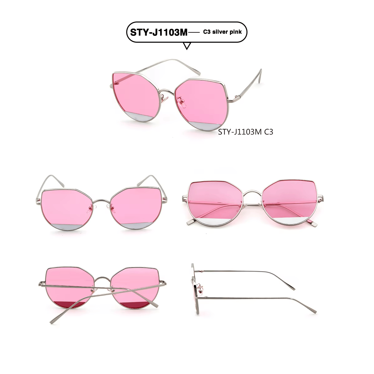 Classic Metal Frame Cat Eye Sunglasses with Gradient Lenses Sorvino - Women's Cat Eye Sunglasses 4