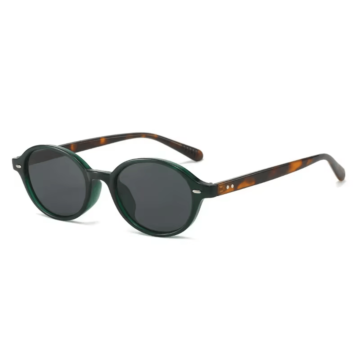 Retro Oval Sunglasses with Rivet Detail and UV Protection Sozo Tu - Women's Round Sunglasses