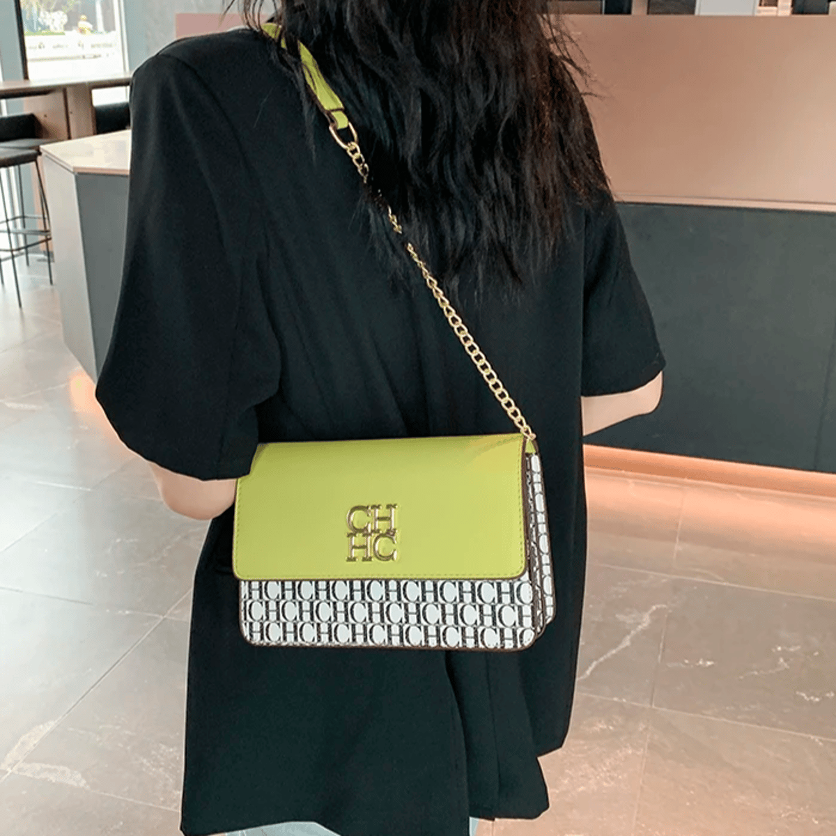 Elegant Embossed Crossbody Bag with Pure Color Box Style