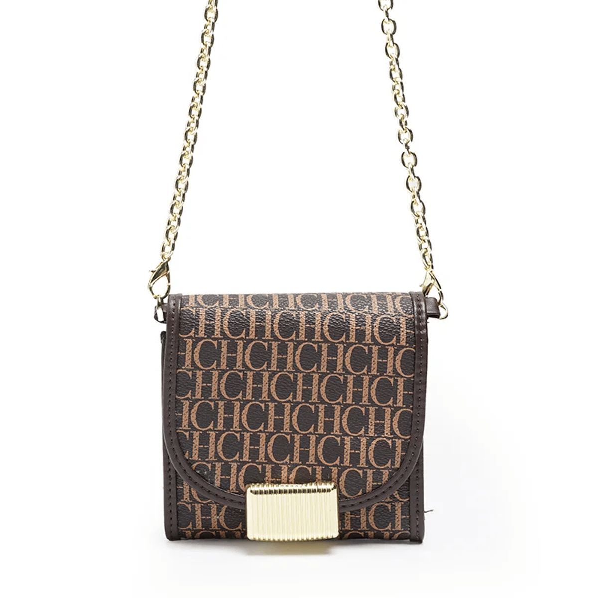Elegant Letter Print Chain Crossbody Bag with Luxury Touch Chch - Women's Crossbody Bags