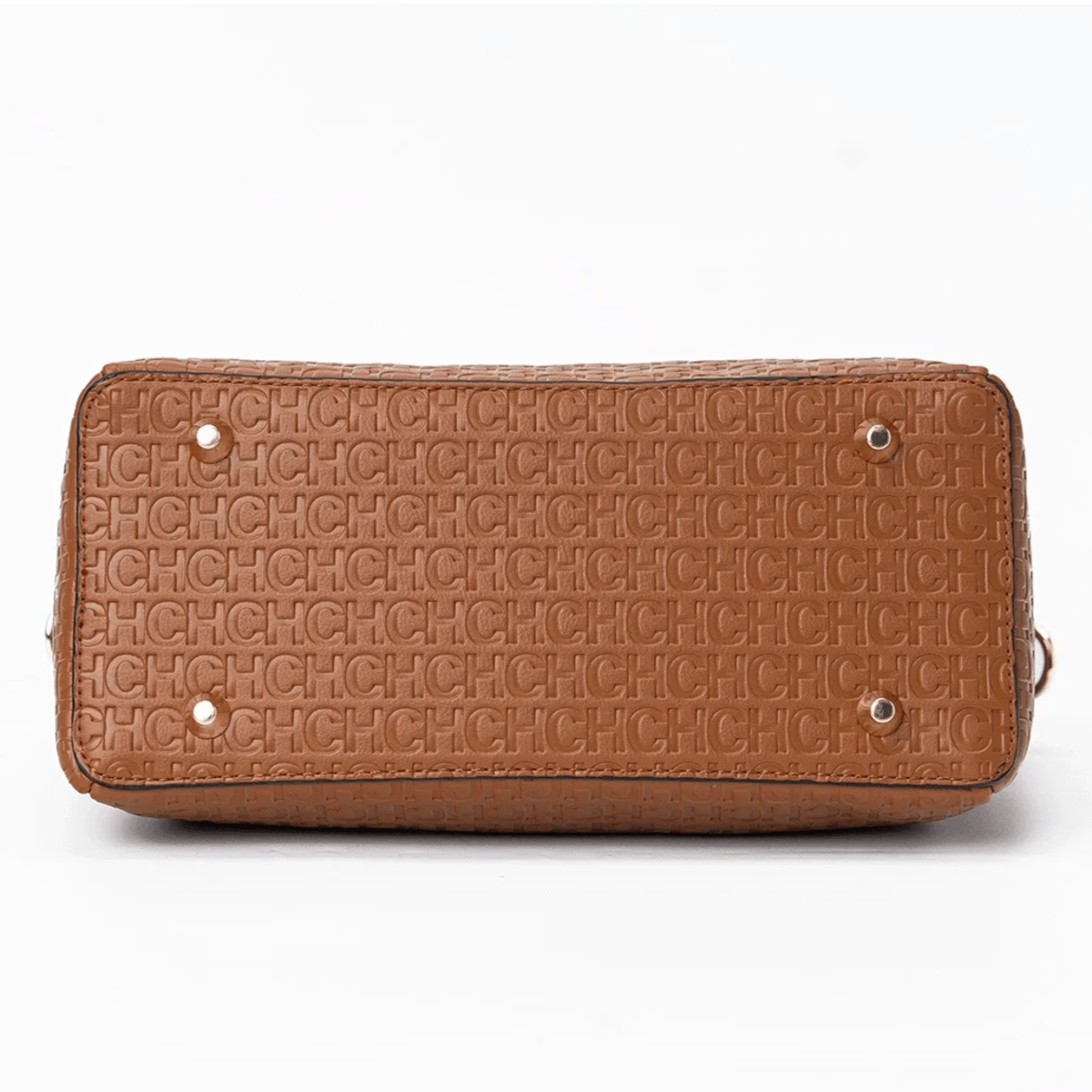 Monogram Fashion Tote Bag with Metal Detail and Capacity