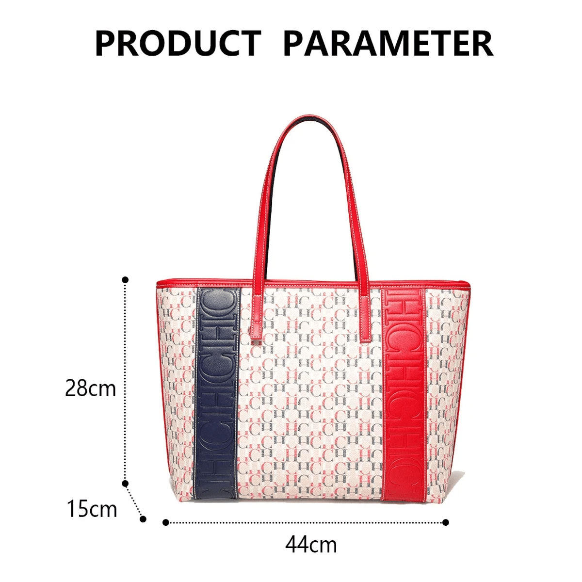 Striped Large Tote Bag for Travel and Daily Commutes