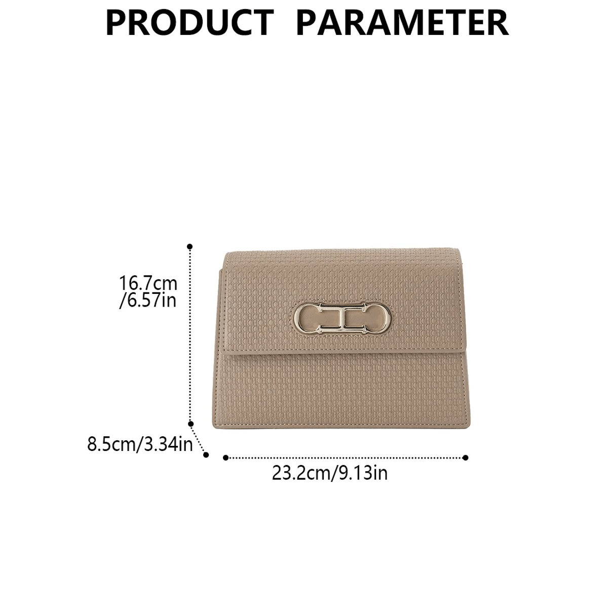 Elegant Buckle Crossbody Shoulder Bag with Large Capacity Design