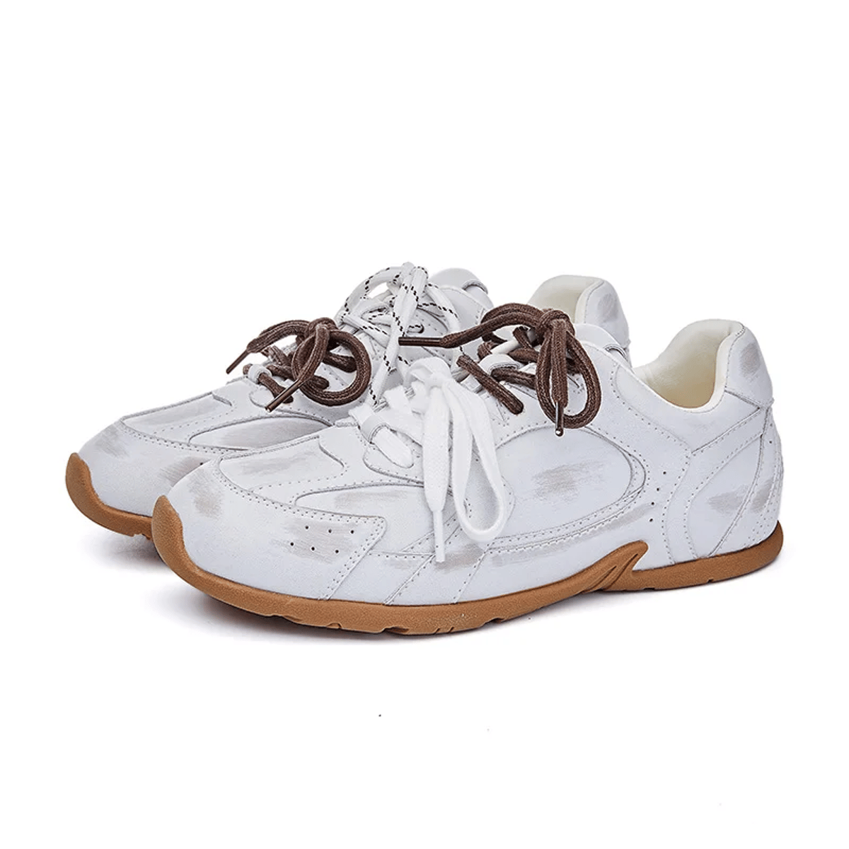 Retro Flat Sneakers for Women with Leather Upper Comfort Aiyuqi - Women's Low Top Sneakers