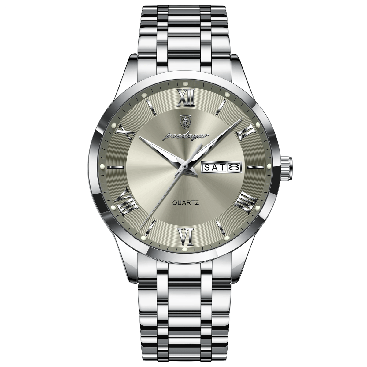 Timeless Elegance Men's Quartz Stainless Steel Wristwatch