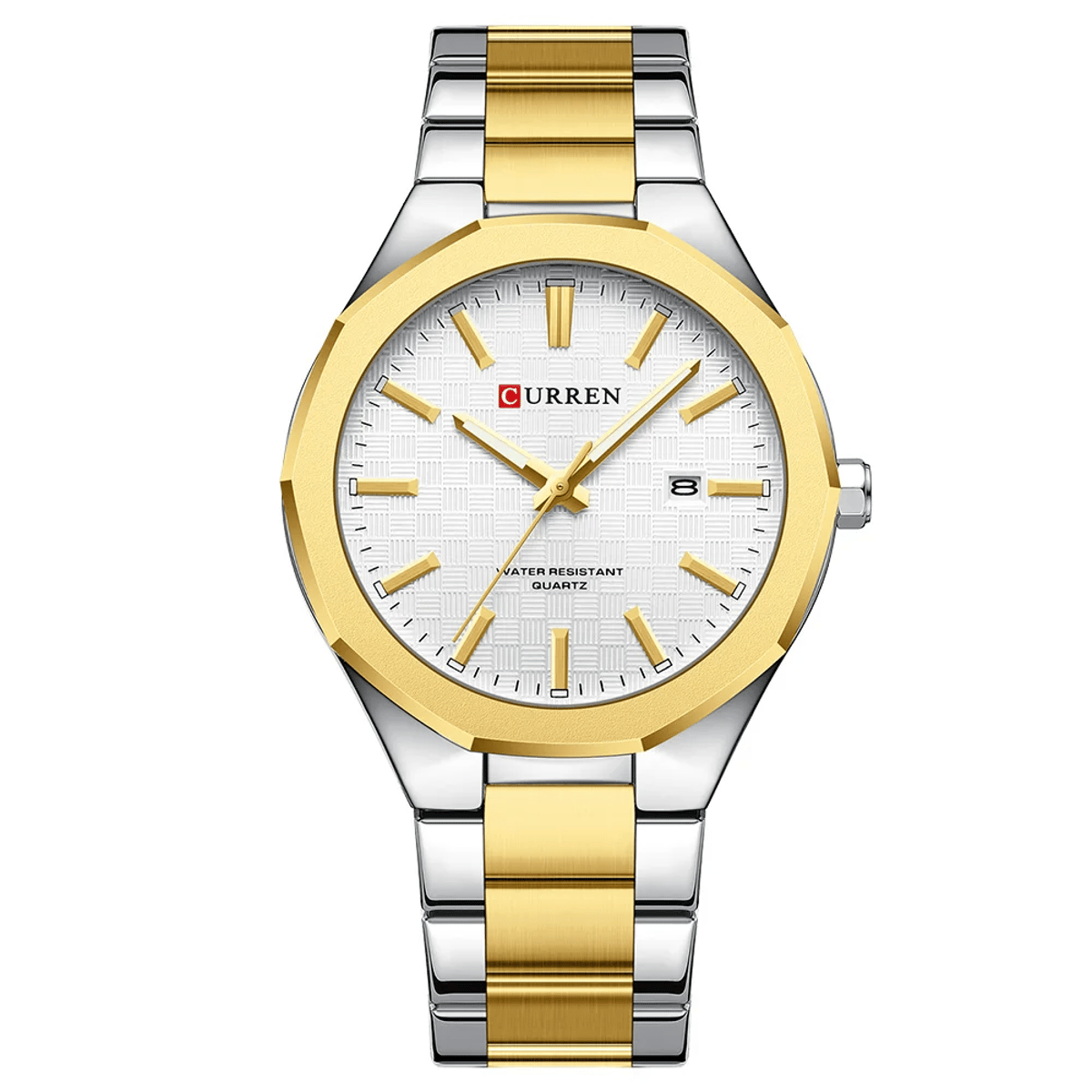 Men's Minimalist Black Dial Watch with Luminous Display Curren - Men's Dress Watches