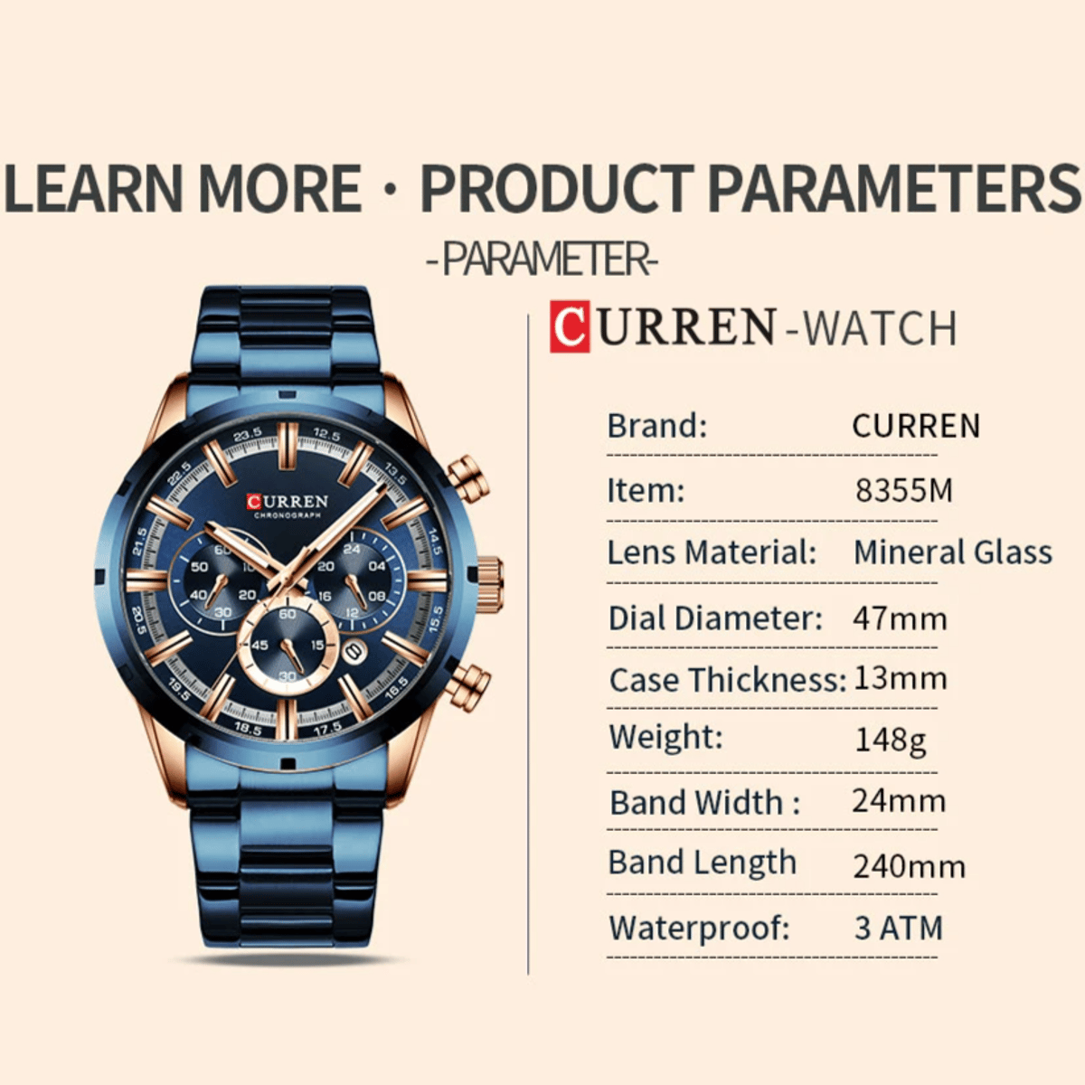 Curren - Men's Dress Watches 5
