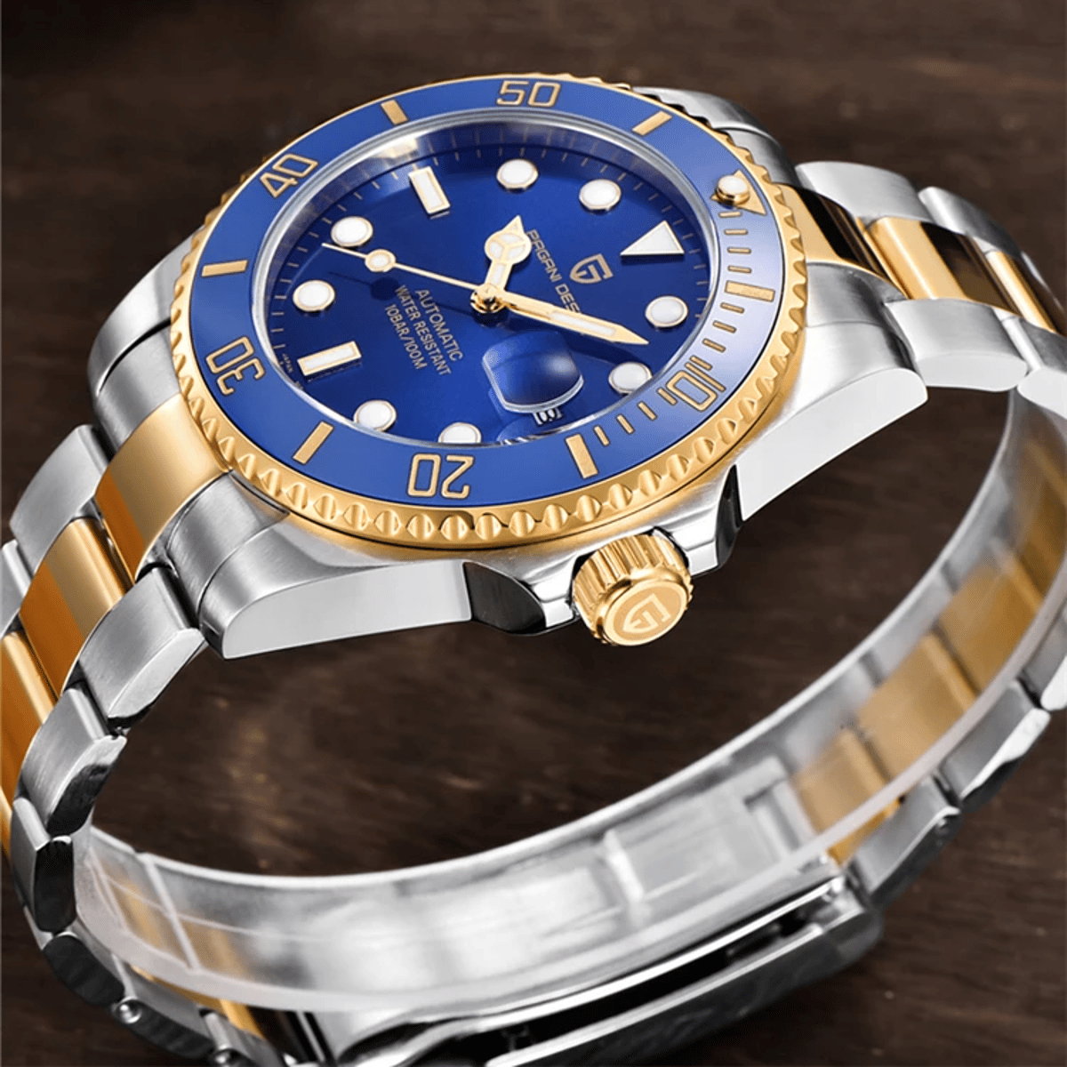 Luxury Diver Automatic Watch with Sapphire Glass and Screw Crown Pagani Design - Women's Dress Watches 5