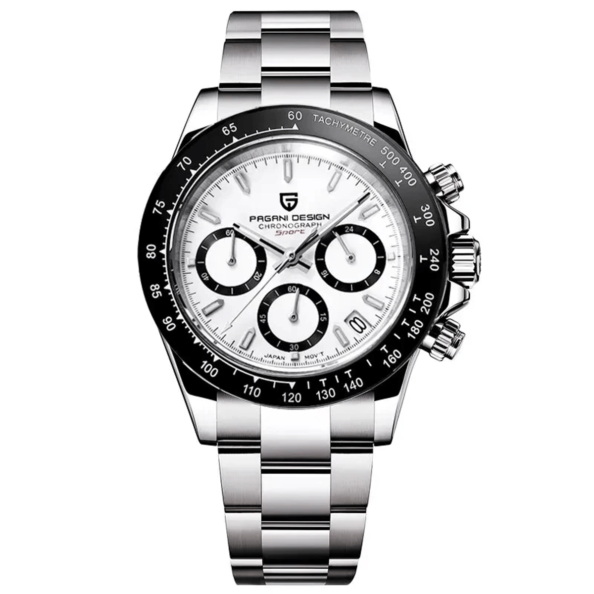 Elegant Multi-Time Zone Chronograph Watch with Sapphire Glass