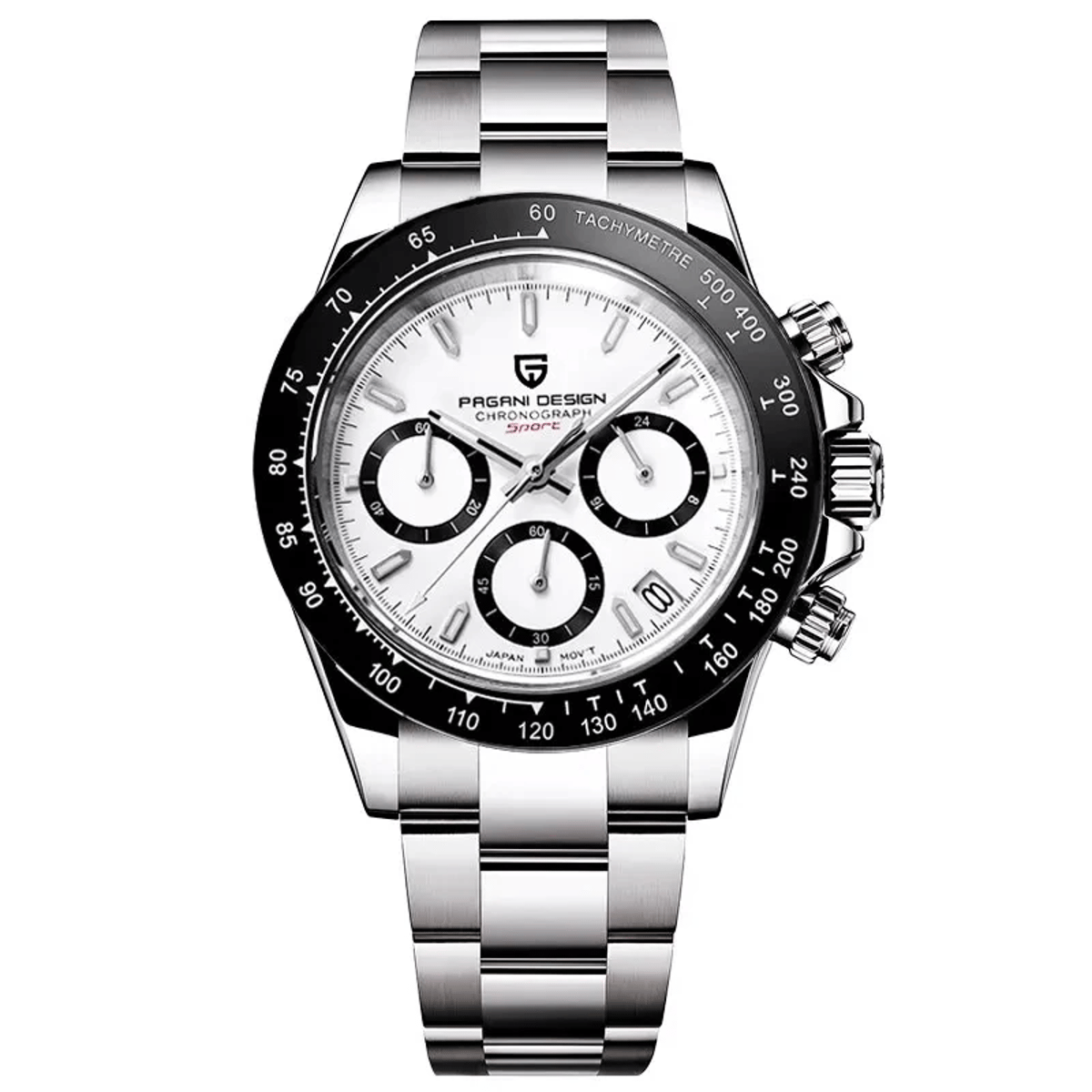Elegant Multi-Time Zone Chronograph Watch with Sapphire Glass